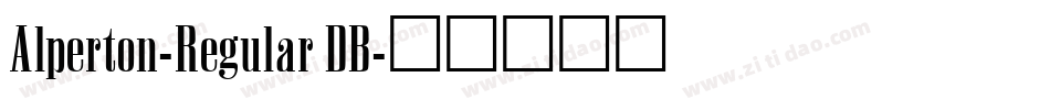 Alperton-Regular DB字体转换